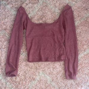 Off the Shoulder Dusty Rose Pink Top